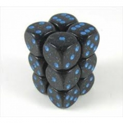 Chessex Speckled 16mm d6 with pips Dice Blocks (12 Dice) - Blue Stars