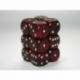 Chessex Speckled 16mm d6 with pips Dice Blocks (12 Dice) - Silver Volcano