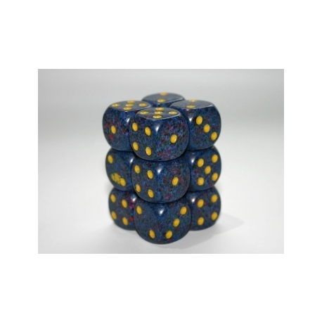Chessex Speckled 16mm d6 with pips Dice Blocks (12 Dice) - Twilight