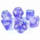 Chessex Borealis Polyhedral Purple/white Luminary 7-Die Set