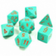 Chessex Lab Dice 4 - 7 Die Set Heavy Dice Polyhedral Turquoise/orange