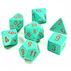 Chessex Lab Dice 4 - 7 Die Set Heavy Dice Polyhedral Turquoise/orange