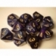 Chessex Ten D10 Sets - Scarab Royal Blue w/gold