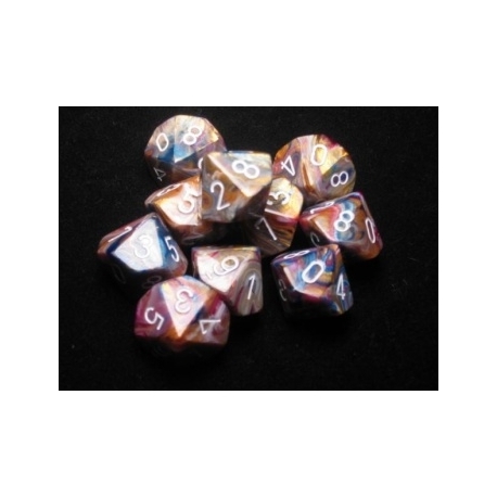 Chessex Ten D10 Sets - Festive Carousel w/white