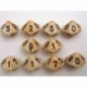 Chessex Ten D10 Sets - Marble Ivory w/black