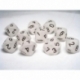 Chessex Ten D10 Sets - Frosted Clear w/black
