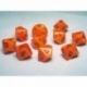 Chessex Ten D10 Sets - Vortex Orange w/black