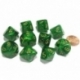 Chessex Ten D10 Sets - Vortex Green w/gold