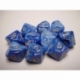 Chessex Ten D10 Sets - Vortex Blue w/gold