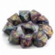 Chessex Ten D10 Sets - Festive Mosaic/yellow