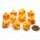 Chessex Ten D10 Sets - Festive Sunburst /red