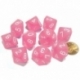 Chessex Ten D10 Sets - Frosted Polyheral Pink w/white