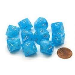 Chessex Ten D10 Sets - Luminary Sky/silver