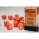 Chessex 16mm d6 with pips Dice Blocks (12 Dice) - Vortex Solar w/white