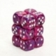 Chessex 16mm d6 with pips Dice Blocks (12 Dice) - Festive Violet w/white