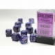 Chessex 16mm d6 with pips Dice Blocks (12 Dice) - Lustrous Purple w/gold