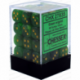 Chessex Signature 12mm d6 with pips Dice Blocks (36 Dice) - Vortex Green w/gold