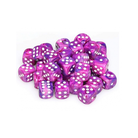 Chessex Signature 12mm d6 with pips Dice Blocks (36 Dice) - Festive Violet w/white