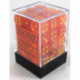 Chessex Signature 12mm d6 with pips Dice Blocks (36 Dice) - Ghostly Glow Orange/yellow