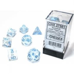 Chessex Borealis Icicle/light blue Luminary Set of Ten d10s