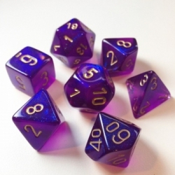 Chessex Borealis Poliédrico Royal Purple/gold Luminary Juego de 7 dados