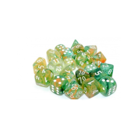 Chessex Tens d10 Sets - Nebula TM Spring/white Luminary Set of Ten d10's