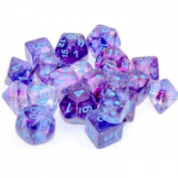Chessex Tens d10 Sets - Nebula TM Nocturnal/blue Luminary Set of Ten d10's