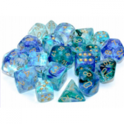 Chessex 7 Die Sets - Nebula TM Oceanic/gold Luminary 7-Die Set