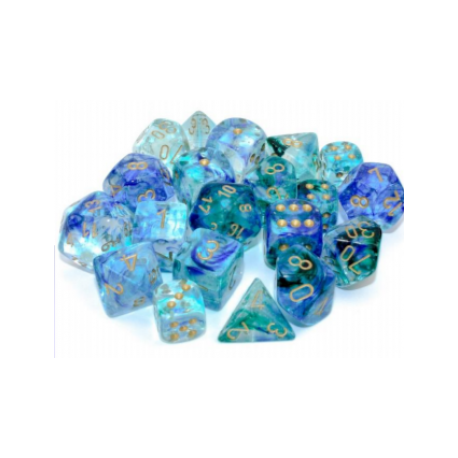 Chessex 7 Die Sets - Nebula TM Oceanic/gold Luminary 7-Die Set