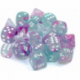 Chessex 16mm d6 Blocks - Nebula TM 16mm d6 Wisteria/white Luminary Dice Block (12 dice)