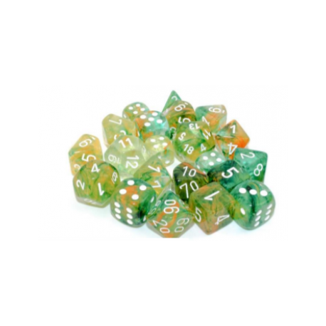 Chessex 16mm d6 Blocks - Nebula TM 16mm d6 Spring/white Luminary Dice Block (12 dice)