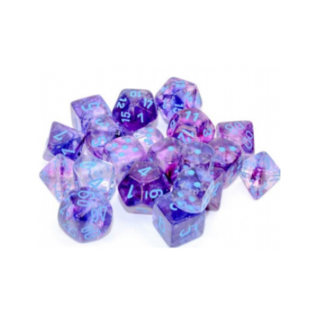 Chessex 16mm d6 Blocks - Nebula TM 16mm d6 Nocturnal/blue Luminary Dice Block (12 dice)