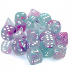 Chessex 12mm d6 Blocks - Nebula TM 12mm d6 Wisteria/white Luminary Dice Block (36 dice)