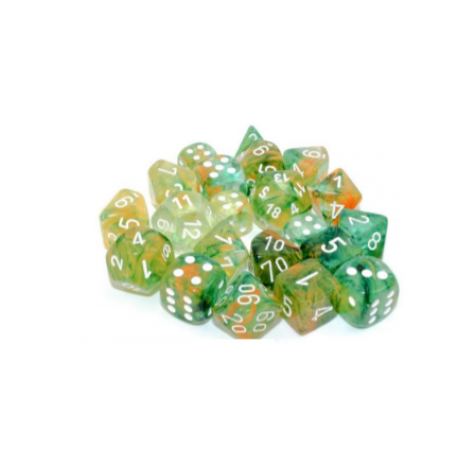 Chessex 12mm d6 Blocks - Nebula TM 12mm d6 Spring/white Luminary Dice Block (36 dados)