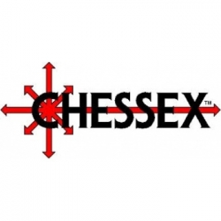 Chessex Lab Dice - Gemini: 16mm d6 Black-White/pink Dice Block (12 dice)