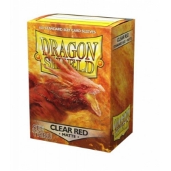 Matte Dragon Shield Clear Red Case (100)