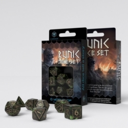 Qw Dice Set Runic Bottle Green & Gold (7)