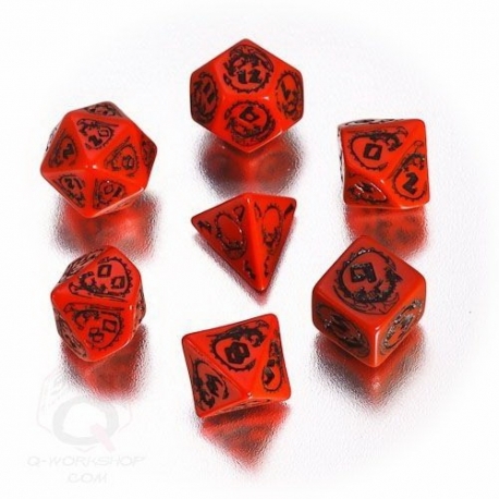 Qw Dice Set Dragons Red (7)