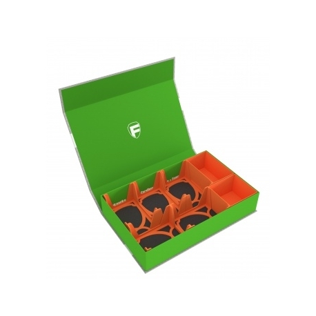 Feldherr Magnetic Box verde para cartas y material de juego - 750 cartas en tamaño de juego de cartas estándar + fichas