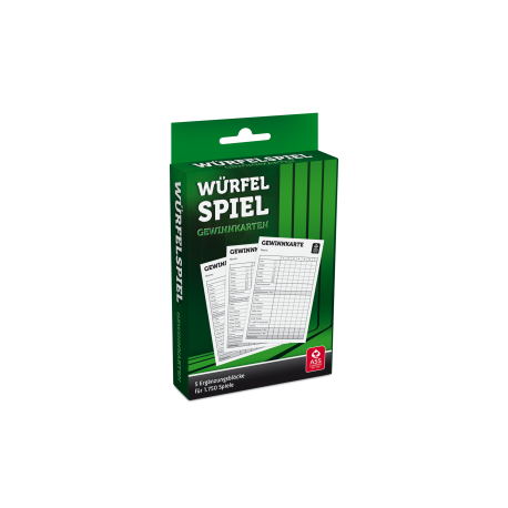 Würfelspiel Gewinnkarten