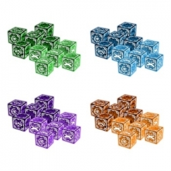 The Everrain: 4 player dice bundle (colour coordinated dice sets for each player)