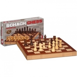 Schach-Holzkassette Buchoptik (Alemán)