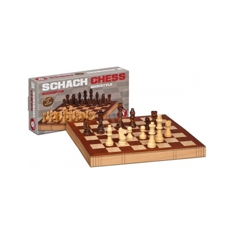 Schach-Holzkassette Buchoptik - DE