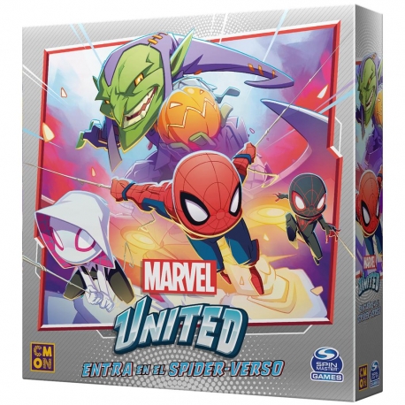 Expansión Entra en el Spider-Verso para el juego de mesa cooperativo Marvel United de CMON Games