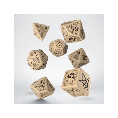 Call of Cthulhu Beige & black Dice Set (7)