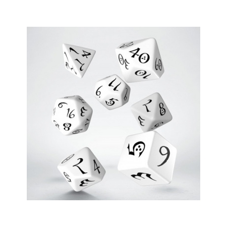 Classic RPG White & black Dice Set (7)