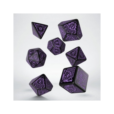 COC Horror on the Orient Express Black & purple Dice Set (7)