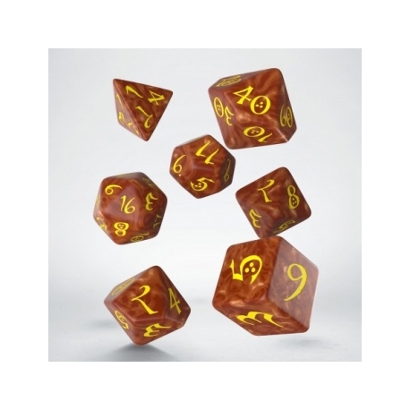 Classic RPG Caramel & yellow Dice Set (7)