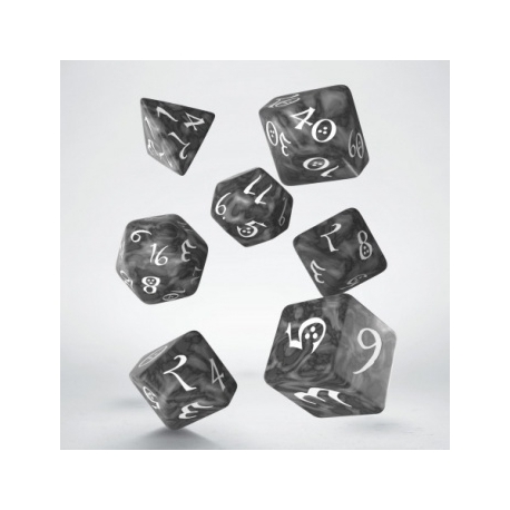 Classic RPG Smoky & white Dice Set (7)
