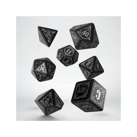 Bloodsucker Black & Silver Dice Set